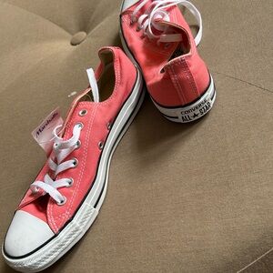 Converse Women's Athletic Shoes in Pink and White